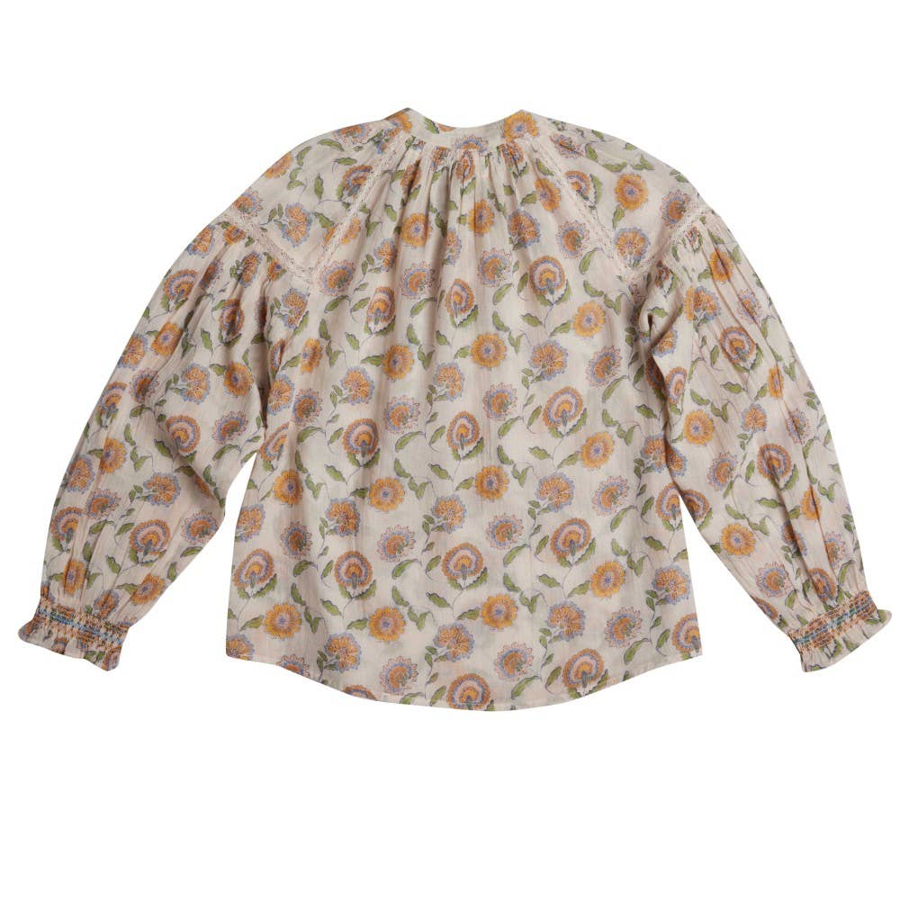 Bonheur du Jour - Wholesale Blouse - Women's - Noura Women's Blouse - Pink Flowers1