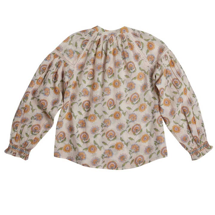 Bonheur du Jour - Wholesale Blouse - Women's - Noura Women's Blouse - Pink Flowers1