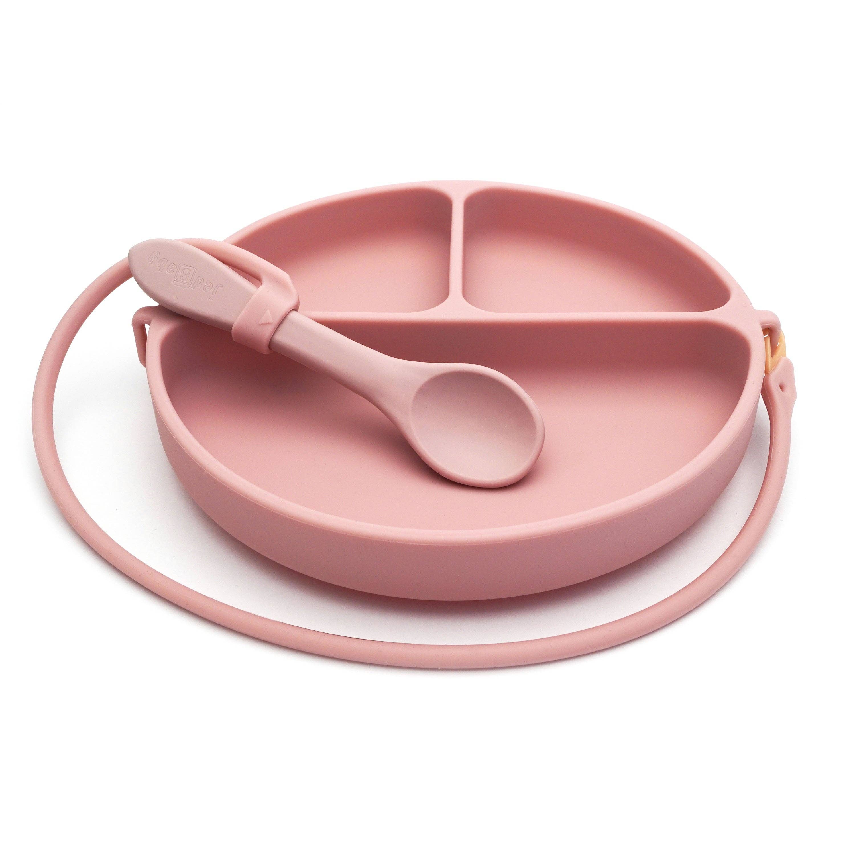Jedbaby - Wholesale Dinner Plate - Kids & Baby - DropLess Plate - Silicone Suction Plate With Utensil Attachment9