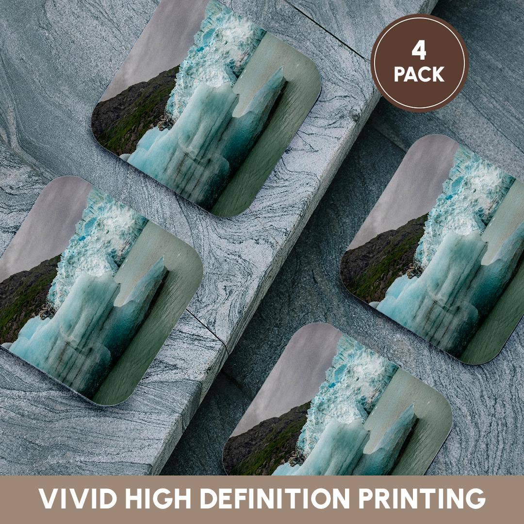 3dRose - Wholesale Onderzetters - 3dRose, IJsbergen van de Margerie-gletsjer smelten langzaam in Glacier Bay., Onderzetter12