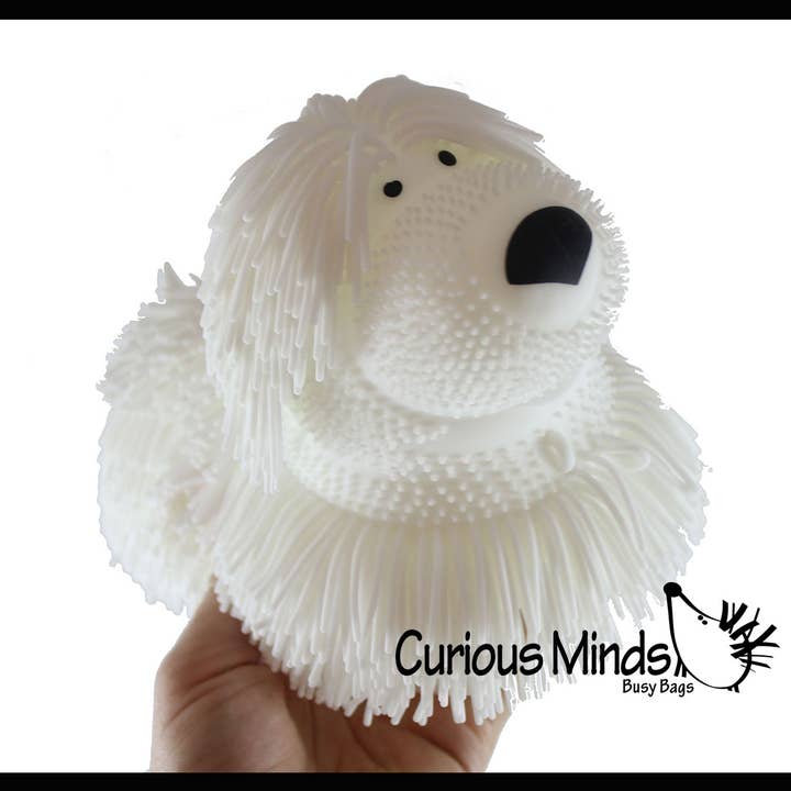 Curious Minds Toys - Wholesale Fidget Toy - Kids - 1 Shaggy Mop Dog Large 8" Puffer Ball - Sensory Therapy Fidg