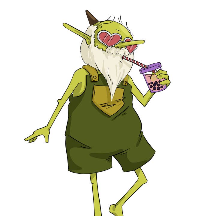 Marcus Bubble Tea Sticker voor wholesale door The Good Boy Collective