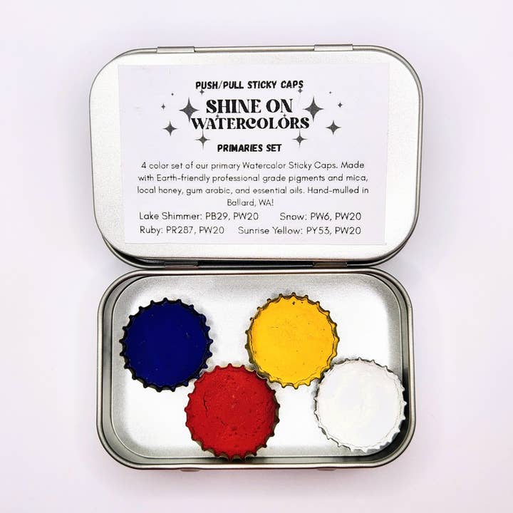 Watercolor Sticky Caps - Shine On Set - Primaries for wholesale by Push/Pull
