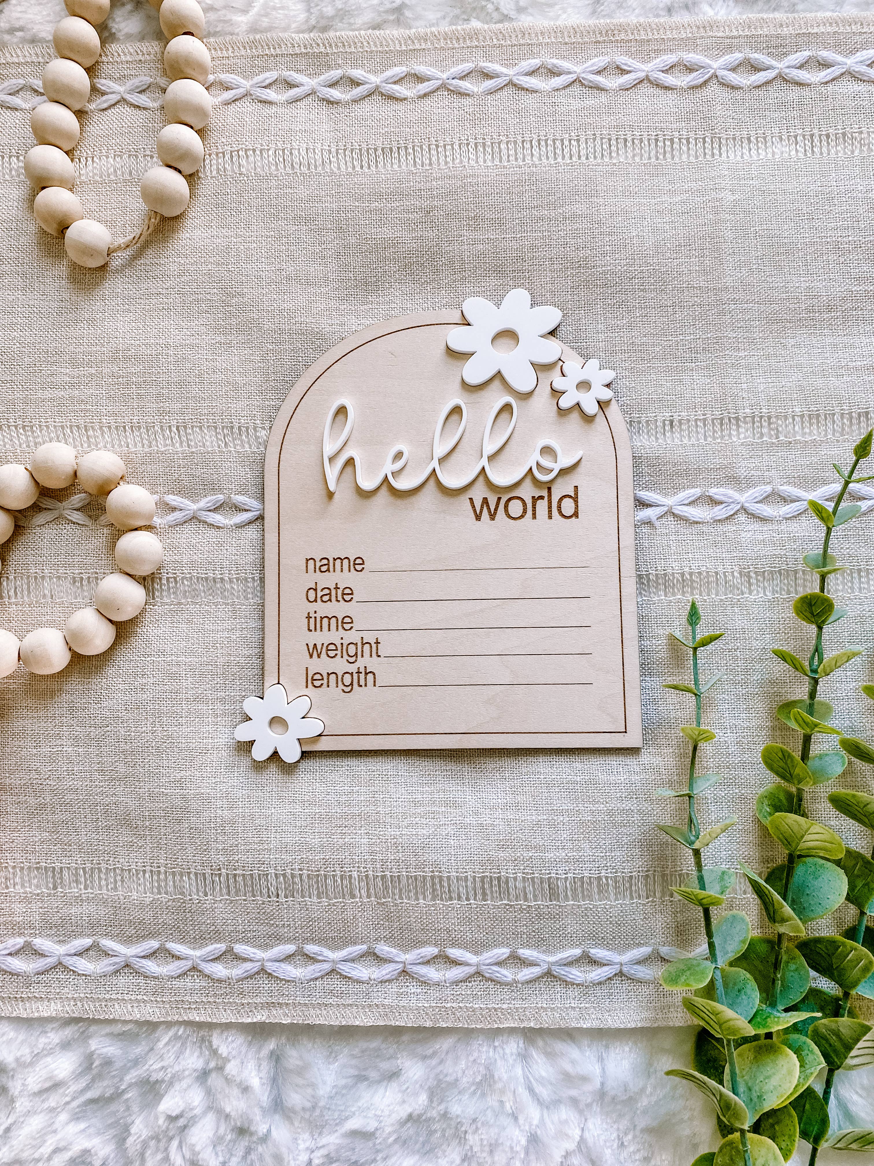 Claire and Bella - Wholesale Milestone Art/Keepsake - Kids & Baby - Wooden Monthly Milestone Set - Daisy1
