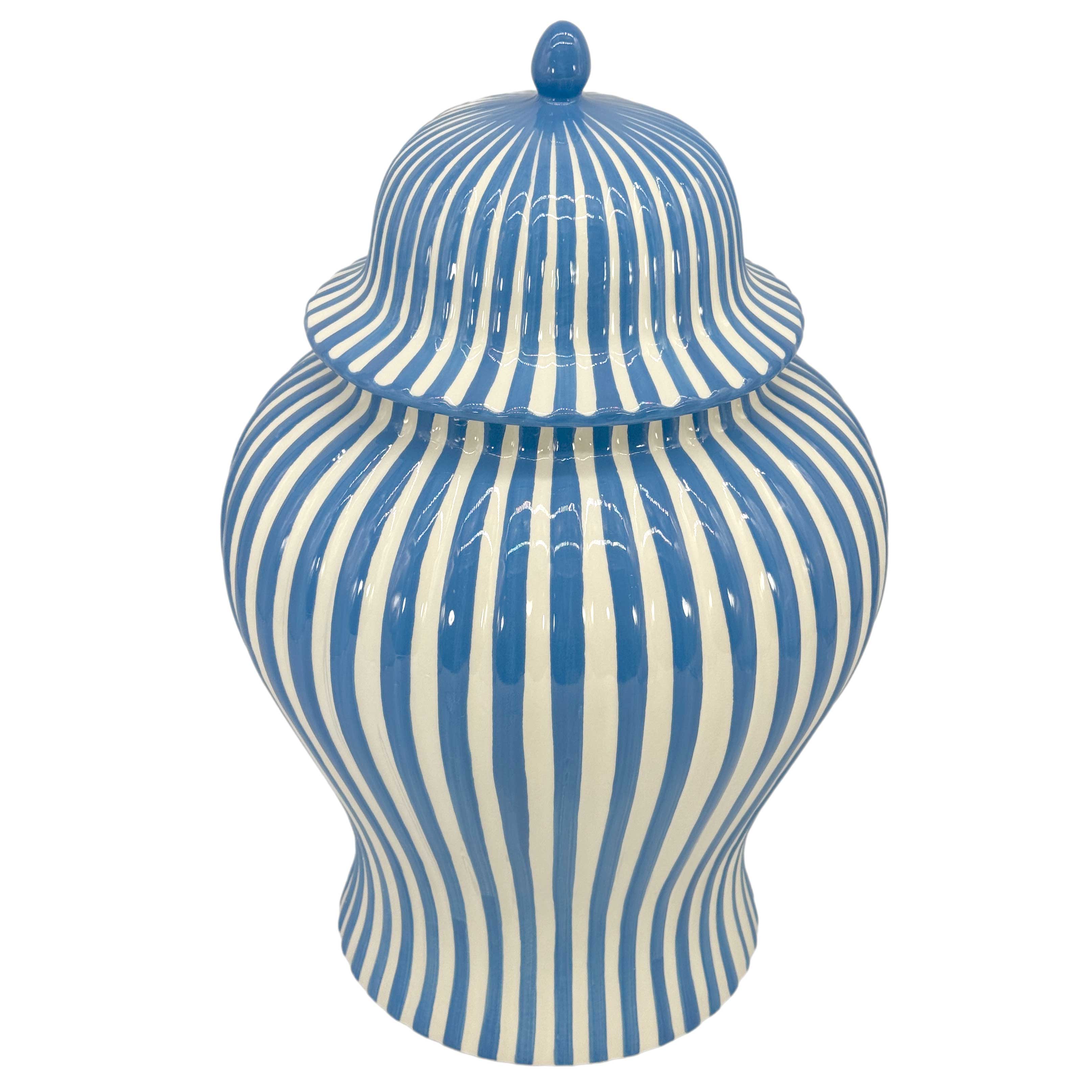 Galt International Company - Wholesale Vase - Candy Cane Striped Ceramic Vase 18"23