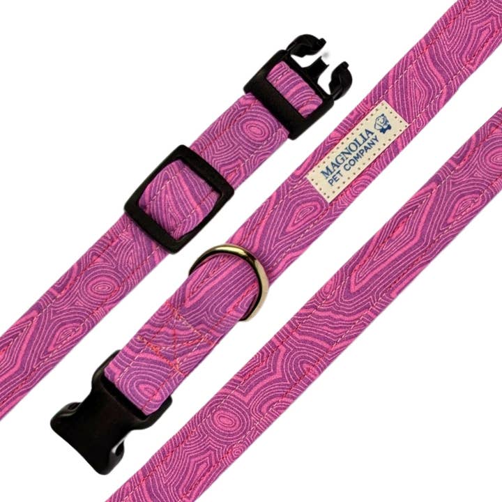 The Magnolia Pet Co. - Vente Collier – chien - Collier pour chien biologique violet et rose
