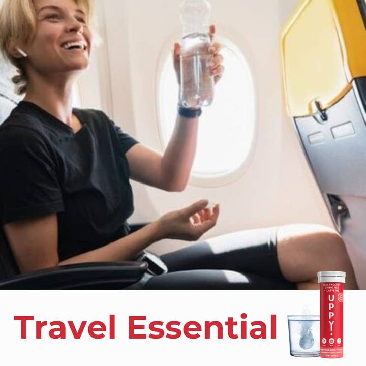 Uppy! Jet Lag Relief Electrolyte Hydration Drink Mix - Vendita all'ingrosso Bevanda salutare in polvere - Miscela di Bevanda Elettrolitica per Sollievo dal Jet Lag Senza Nervosismo alla Caffeina