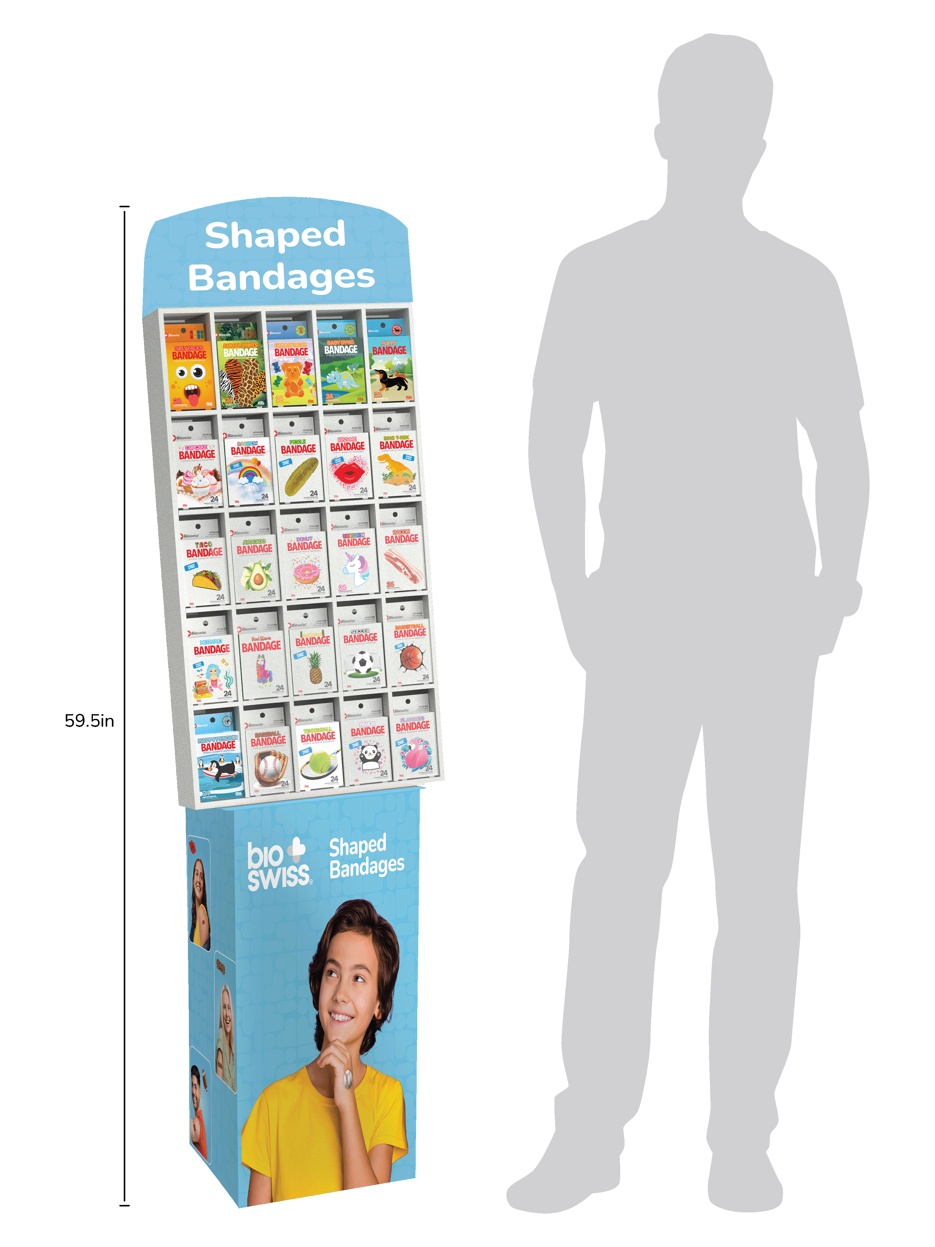 Donnamax Inc. - Wholesale Bandaids/Bandages - 24 count Shaped Bandages in Cardboard Box. 100 piece display1