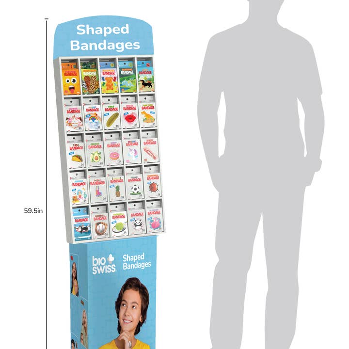 Donnamax Inc. - Wholesale Bandaids/Bandages - 24 count Shaped Bandages in Cardboard Box. 100 piece display1