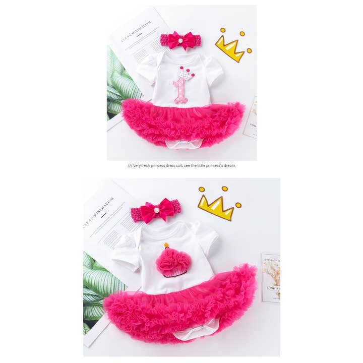 PatPat - Wholesale Dress – Baby - (Non PatPat Tags) Baby Girls Tutu Dress Bows Print Pink 9