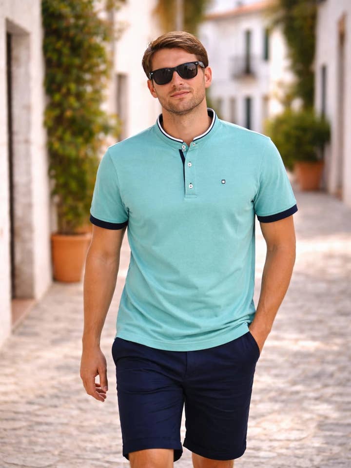 Basic men's short-sleeve polo for wholesale by Yellow Skin