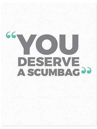 Carte Scumbag pour la vente par Unfiltered