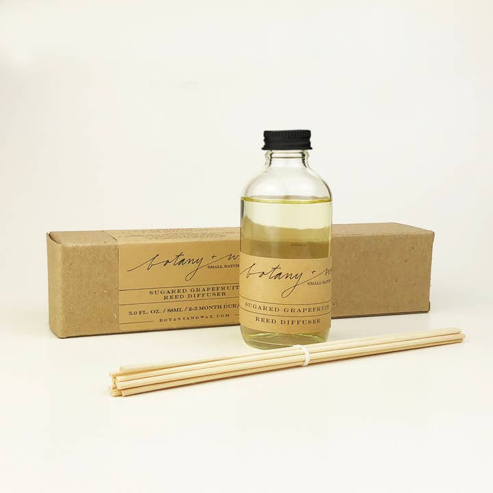 Sugared Grapefruit 3.5 oz. Reed Diffuser for wholesale by botany+wax