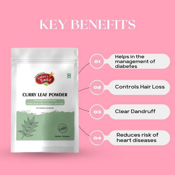 Pó de Folha de Caril (Murraya Koenigii) Nature's Basket - 227g por atacado de Natures Basket