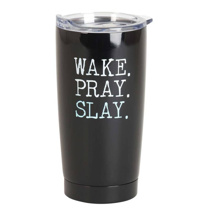Tumbler Wake Pray Slay Black 20 oz for wholesale by Cottage Garden
