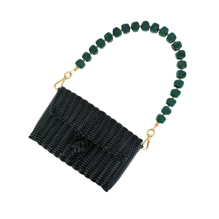 The Lilley Line - Wholesale Clutch Bag - Women's - Pochette , Midnight Malachite Cubes