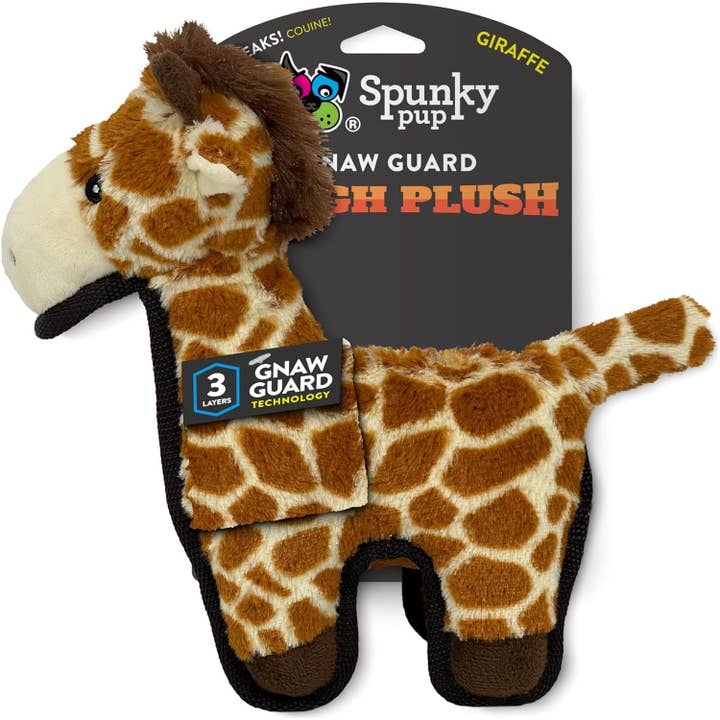 Spunky Pup Tough Plush Dog Toy for Aggressive Chewers, Giraffe and other Purchase Wholesale chew crew. Free Returns & Net 60 Terms on Faire trending on Faire.