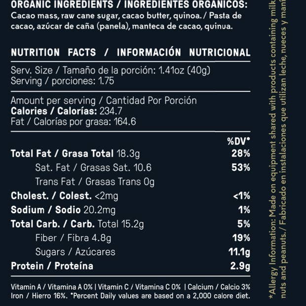 Q´uma Peruvian Organic Chocolate – Engroshandel Chokoladebar – Chokolade Quinoa 70% Cacao - Økologisk3