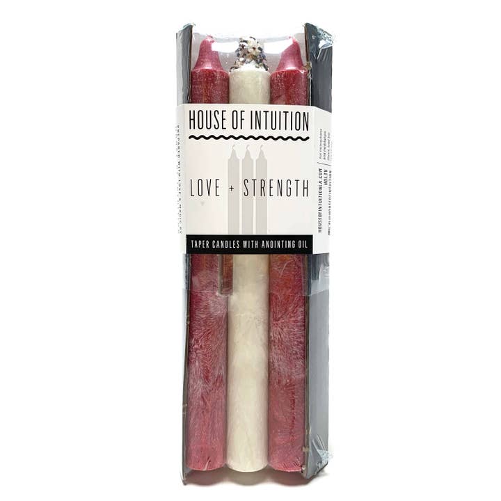 Taper Intention Candle Set - Love and Strength for wholesale by House Of Intuition