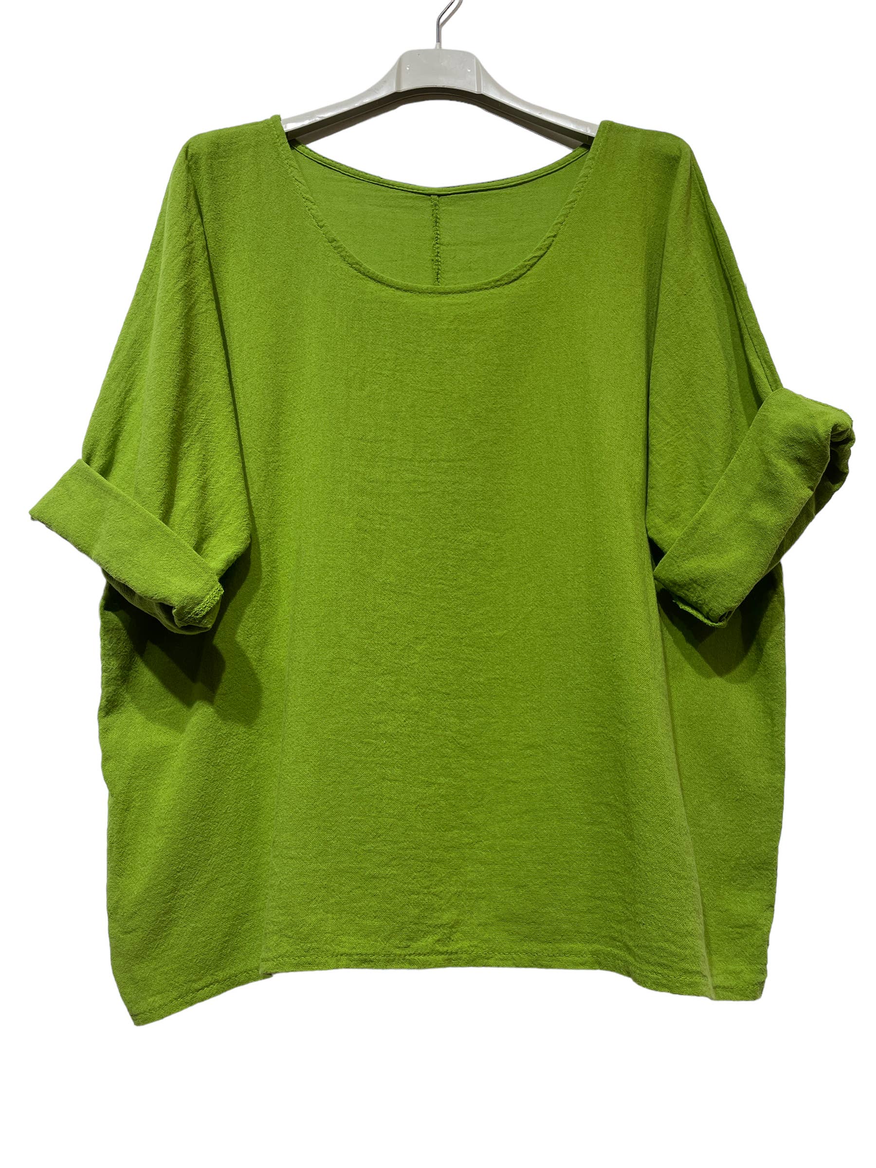 LINEN & COTTON HOUSE – Engroshandel T-shirt – til kvinder – Crop-top i bomuld og hør, bedst sælgende model 101172