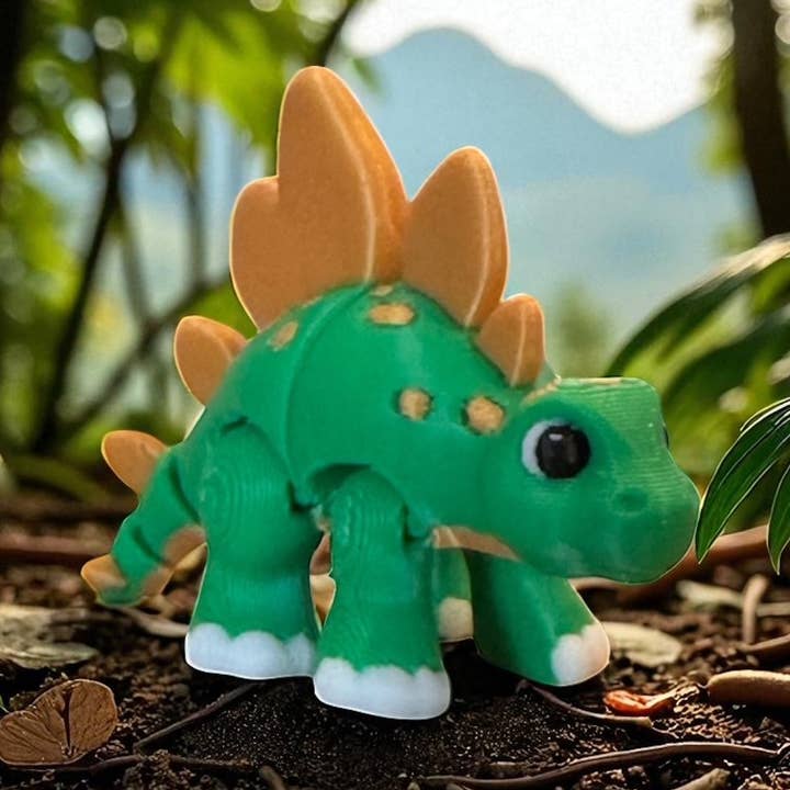 Dot Stegosaurus Mini 3D Articulated Animal for wholesale by Rocky Top Delights