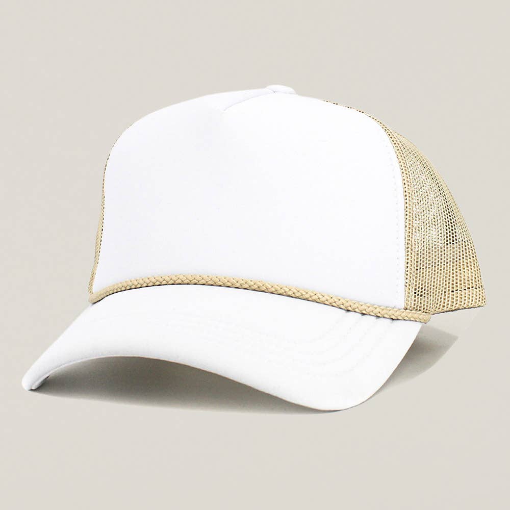 Sensibling Corp. - Wholesale Truckerpet - Dames - Effen tweekleurige truckerpet met mesh achterkant34