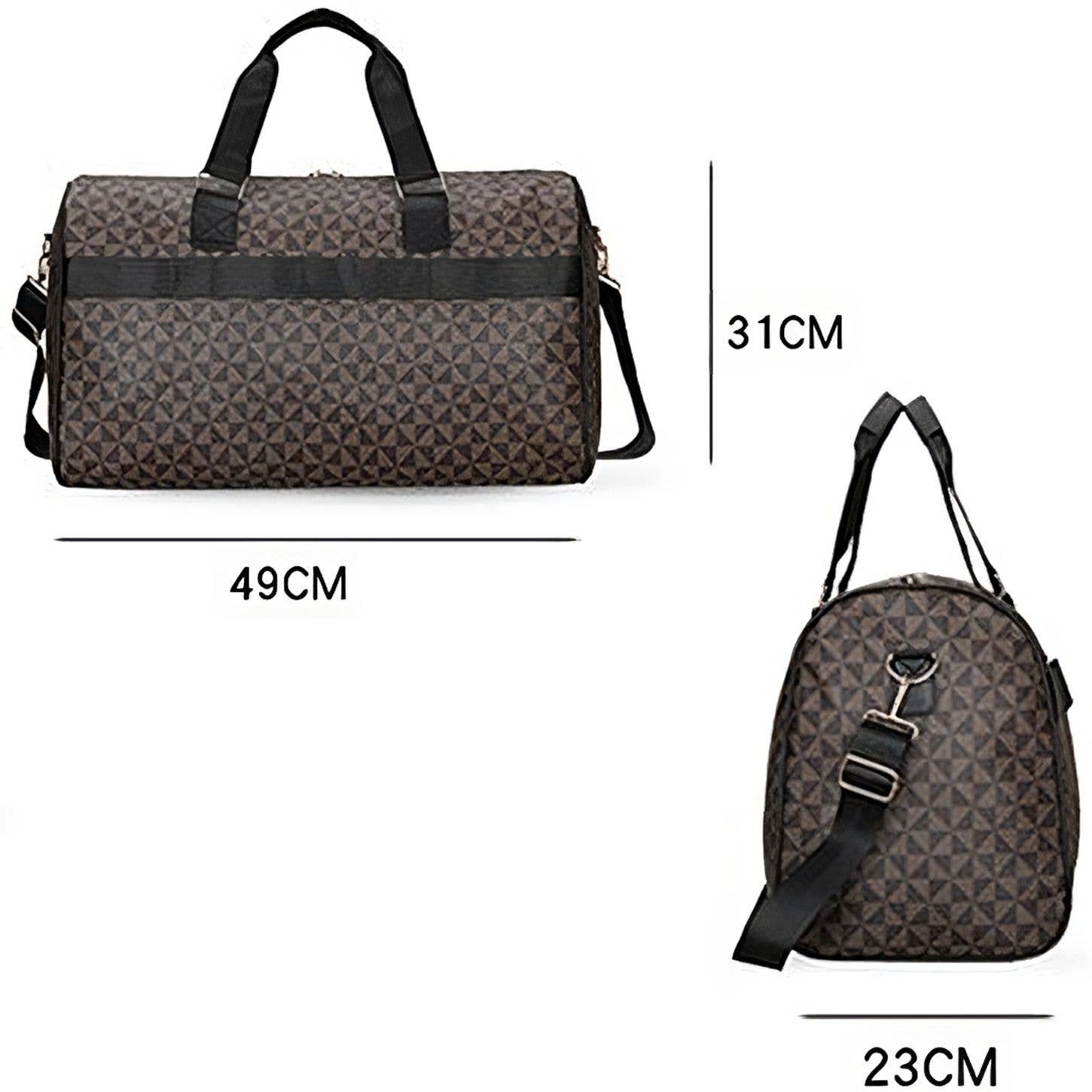 Diacly - Wholesale Weekender Bag - Women's - Monogram Vegan Leather Duffle Bag with Handle2