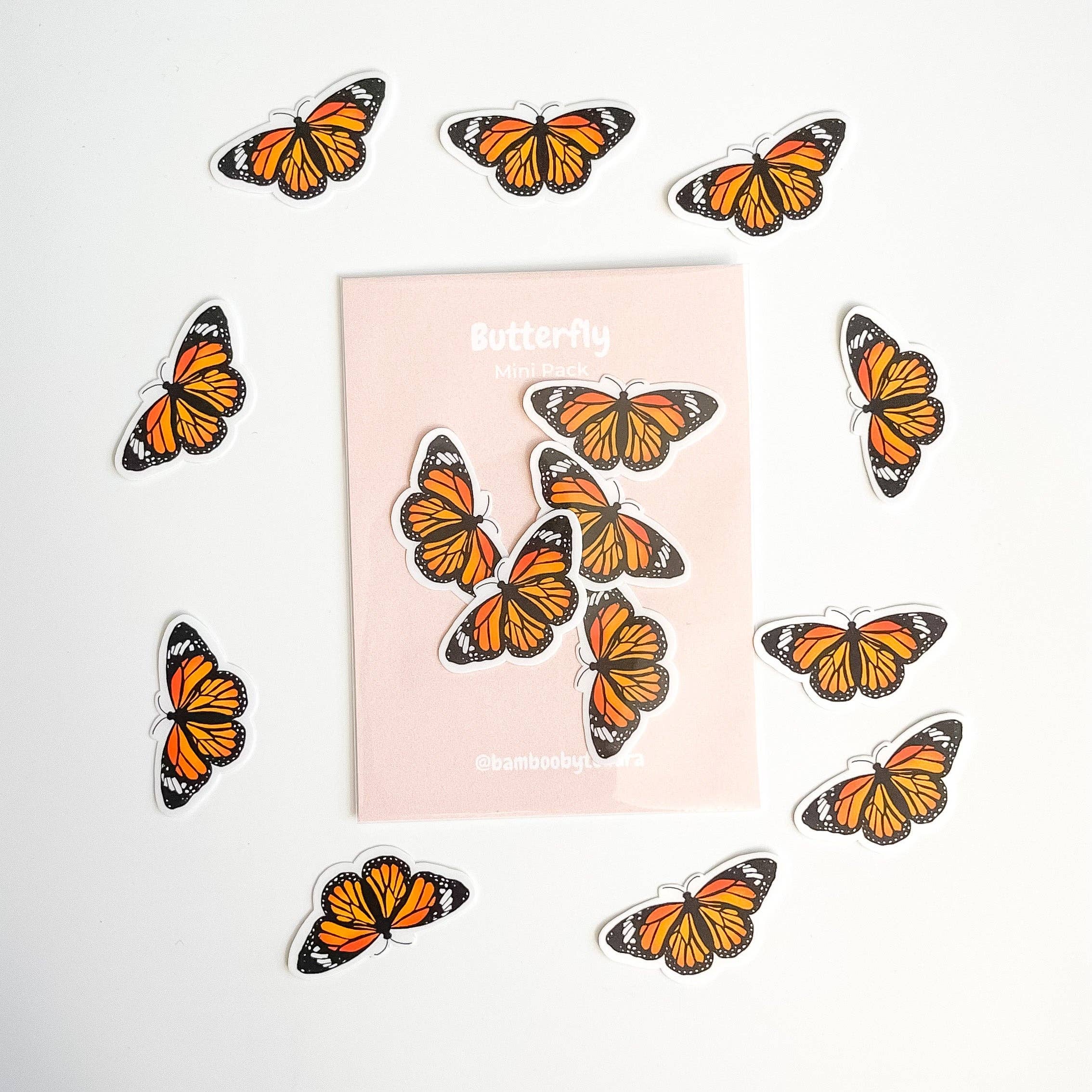 BambooByTundra - Wholesale Sticker - Monarch Butterflies Mini Sticker Pack0