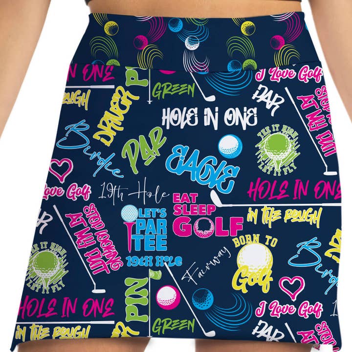 MARINEBLAUWE GOLFSHORT VOOR TEE TIME voor wholesale door Skort Obsession LLC