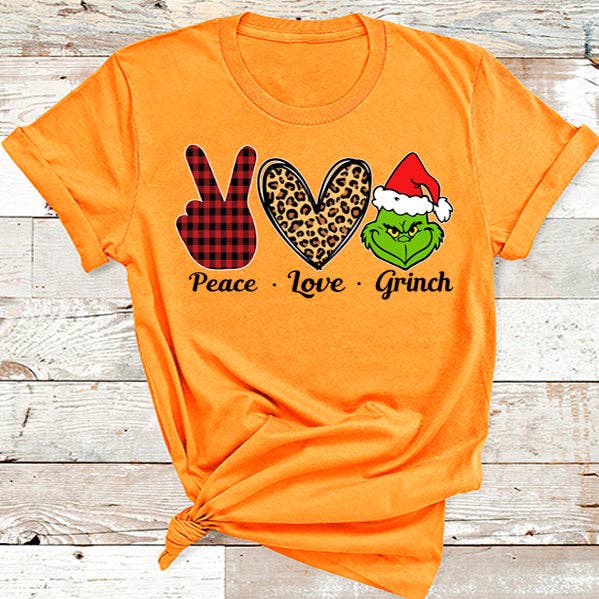 Peace Love Grinch - Graphic Tee Shirt for wholesale by LA Shirt Company
