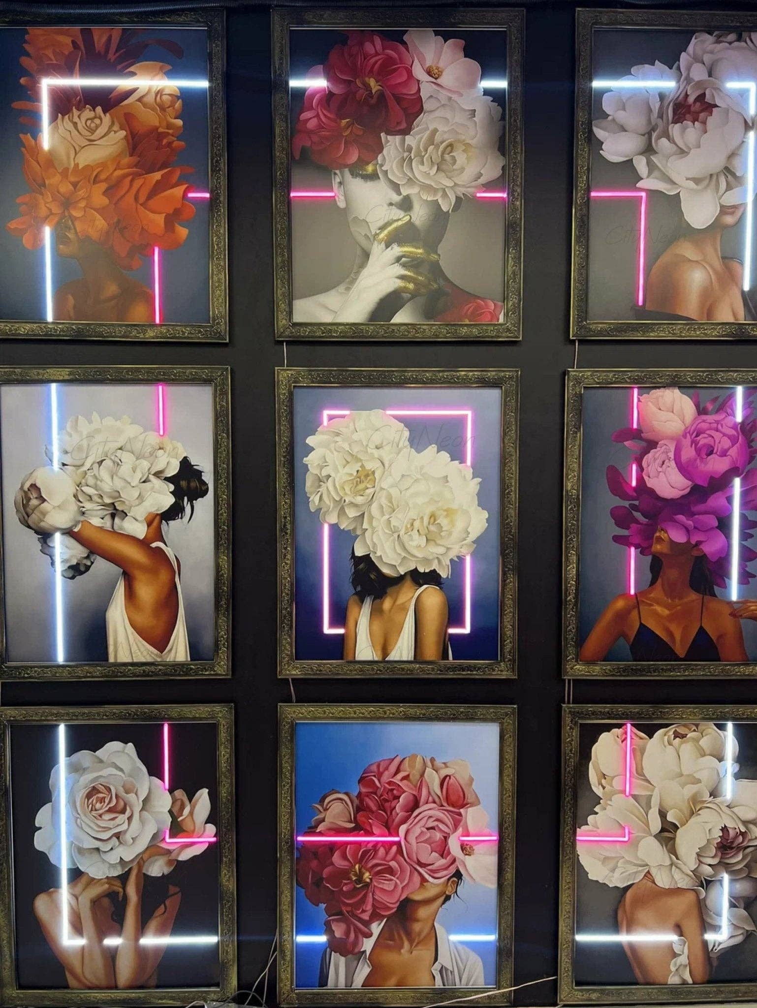 CityNeon - Wholesale Neon Sign - Neon Flower Painting Art - Flower Boutique Decor, Gallery Accent Walls, Statement Wall Arts0