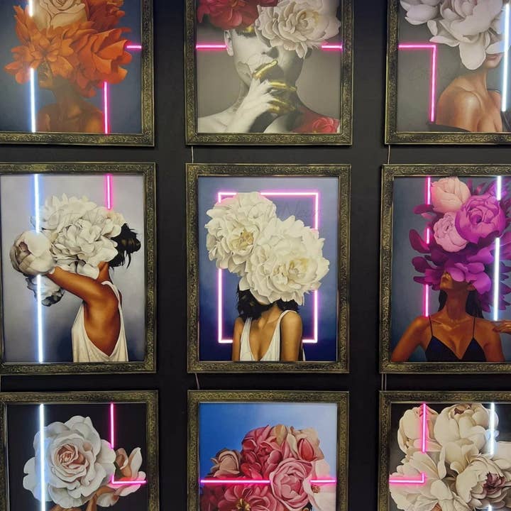 CityNeon - Wholesale Neon Sign - Neon Flower Painting Art - Flower Boutique Decor, Gallery Accent Walls, Statement Wall Arts
