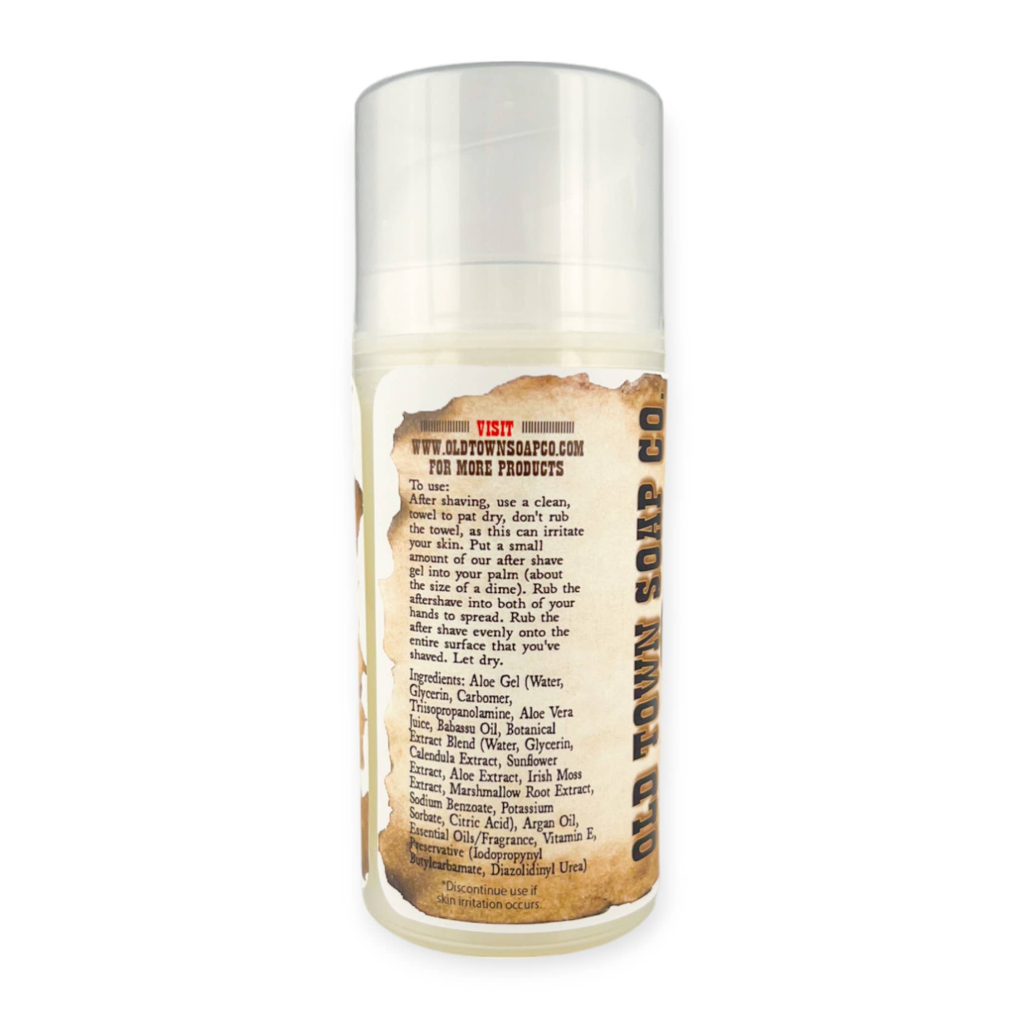 Old Town Soap Co. - Wholesale Aftershave - Men's - Cooling After Shave Gel - 4 Scent Options4