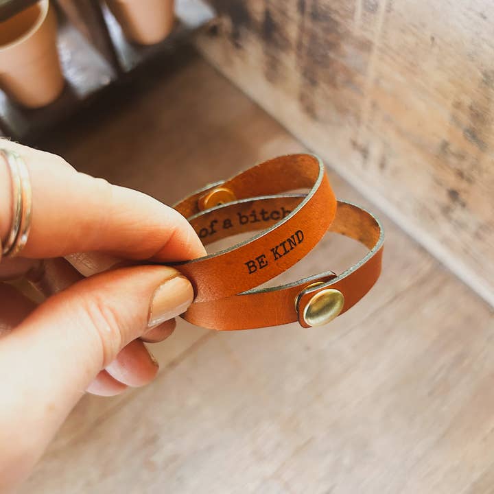 Left Grain - Wholesale Cuff Bracelet - Be Kind.....of a B..... Friendship Bracelet3