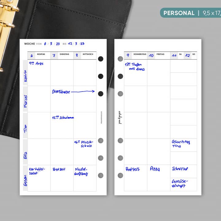 Calendario familiar sin fecha - insertos de calendario - personal para venta al por mayor de pen & pages