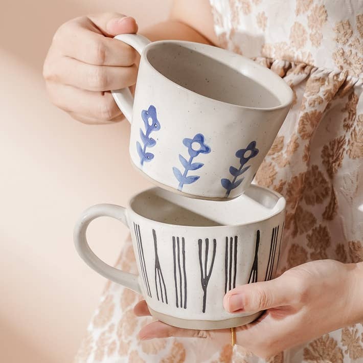 Tazza da caffè in ceramica Tazza da latte Tazza da tè retrò per cucina per la vendita all'ingrosso da parte di ACNITE(We cover U.S. import duties)