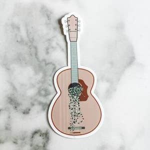 String of Pearls in a Guitar Sticker - Dishwasher Safe for wholesale by Kara Eads Creates