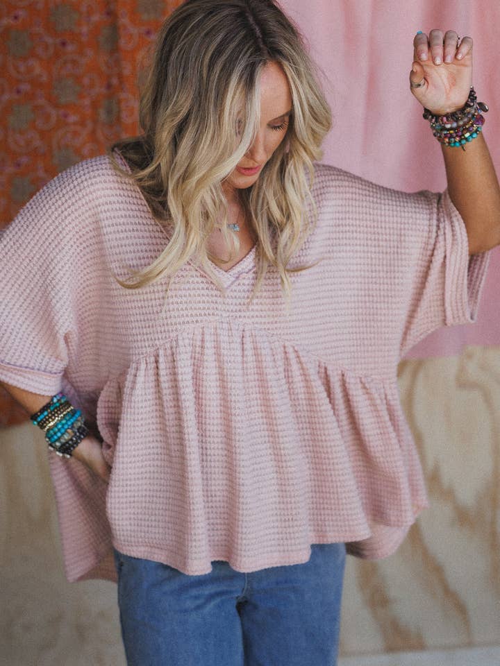 Lush Drift Top - Dusty Rose for wholesale by Three Bird Nest