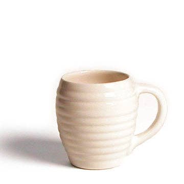 Bauer Pottery - Wholesale Coffee Mug - Beehive Coffee Mug White