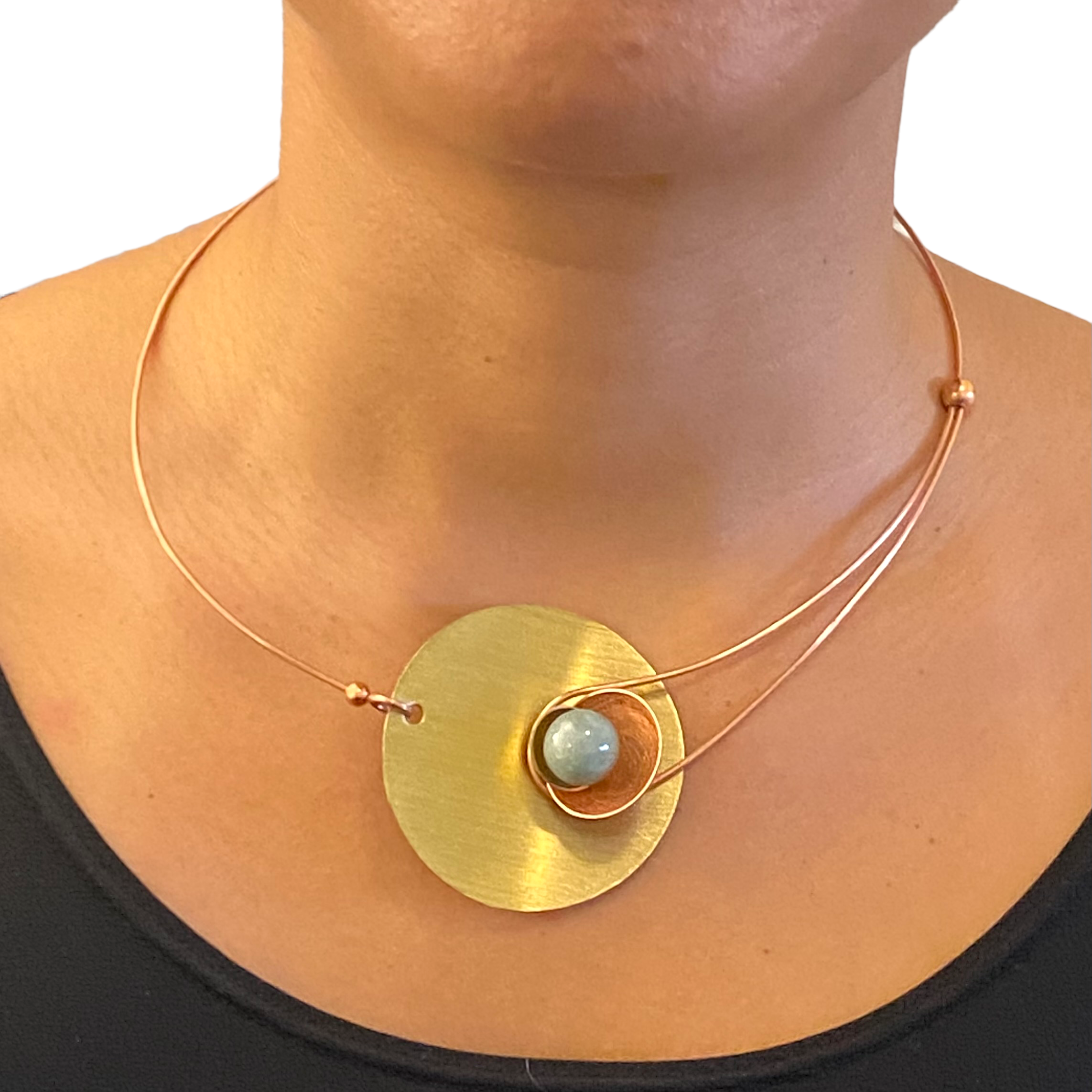 Chick Boss LLC - Wholesale Pendant/Charm Necklace - SOLSTICE Best Selling Elegant Small Angular Metal Necklace from the SCULPTURAL Collection with Simulated Pearl or Jade option4