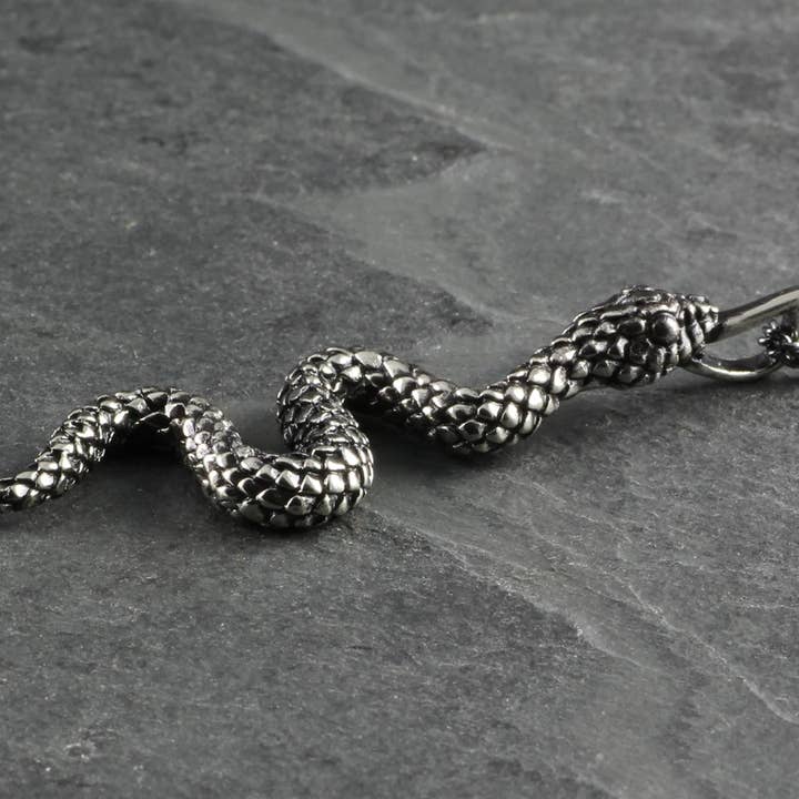 Snake Necklace - Silver for wholesale by Lost Apostle