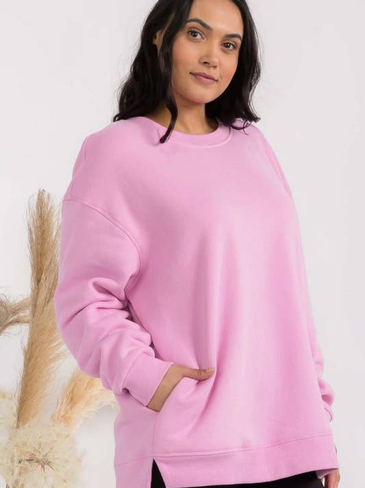 Sweat-shirt surdimensionné en polaire douillette pour femmes pour la vente par Yelete