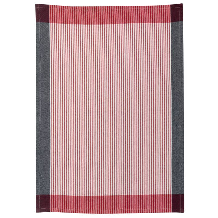 Dinis Recycled Tea Towel Red 50*70 for wholesale by Maison Vivaraise & La Cerise sur le Gâteau