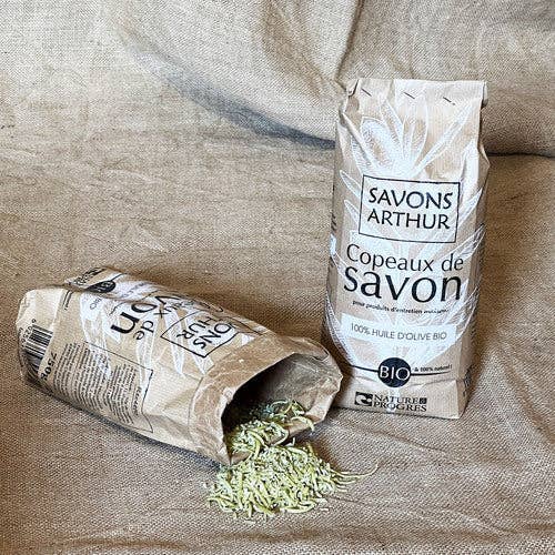 Savons Arthur – Engroshandel Sæbestykke – 100% Økologisk Olivenolie Sæbechips • 750g