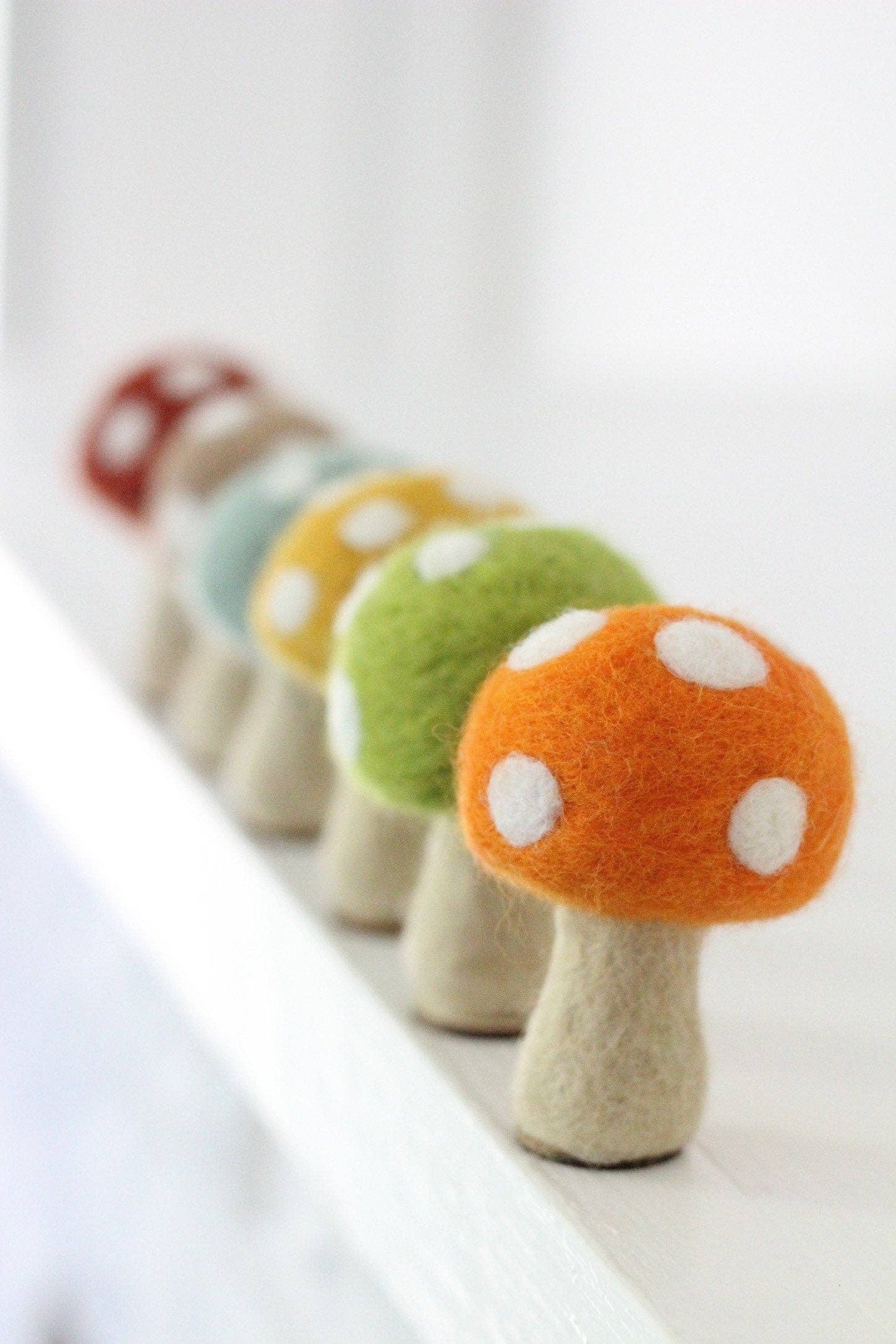 Sheep Farm Felt - Wholesale Decorative Tabletop Object - Woodland Mushrooms | Set of 63