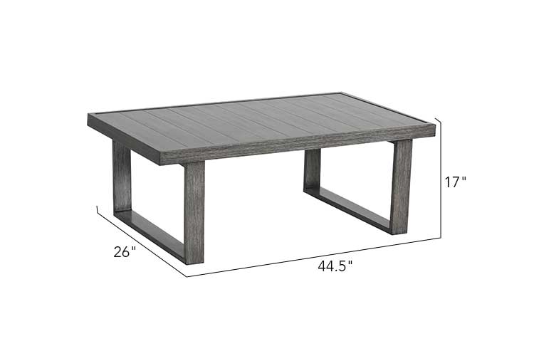 Light Gray Walsh 4-Piece Aluminum Sectional Sofa Set for wholesale on Faire6