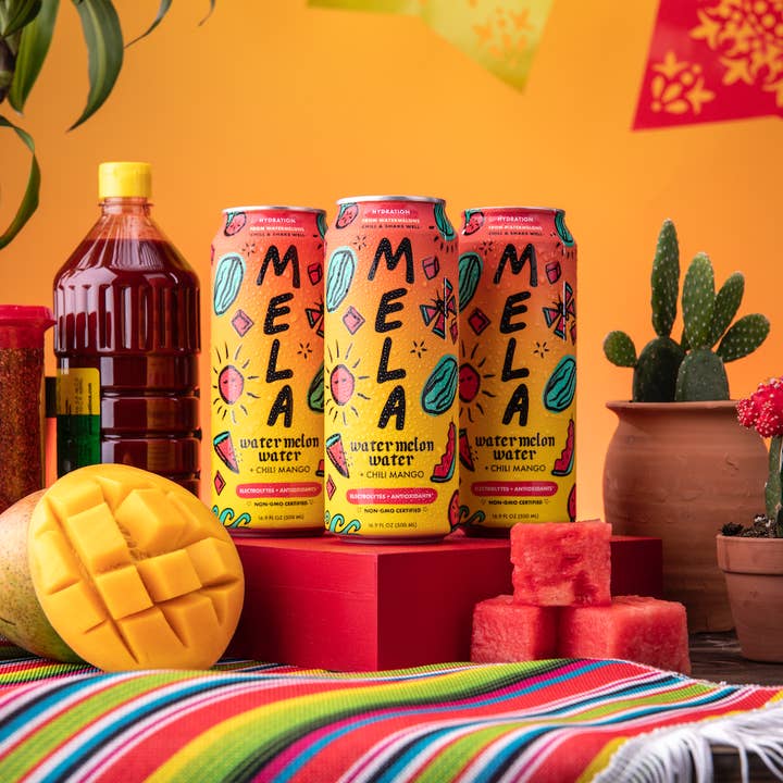 Mela Water - Wholesale Fruit Juice - Watermelon + Chili Mango (12 pack)