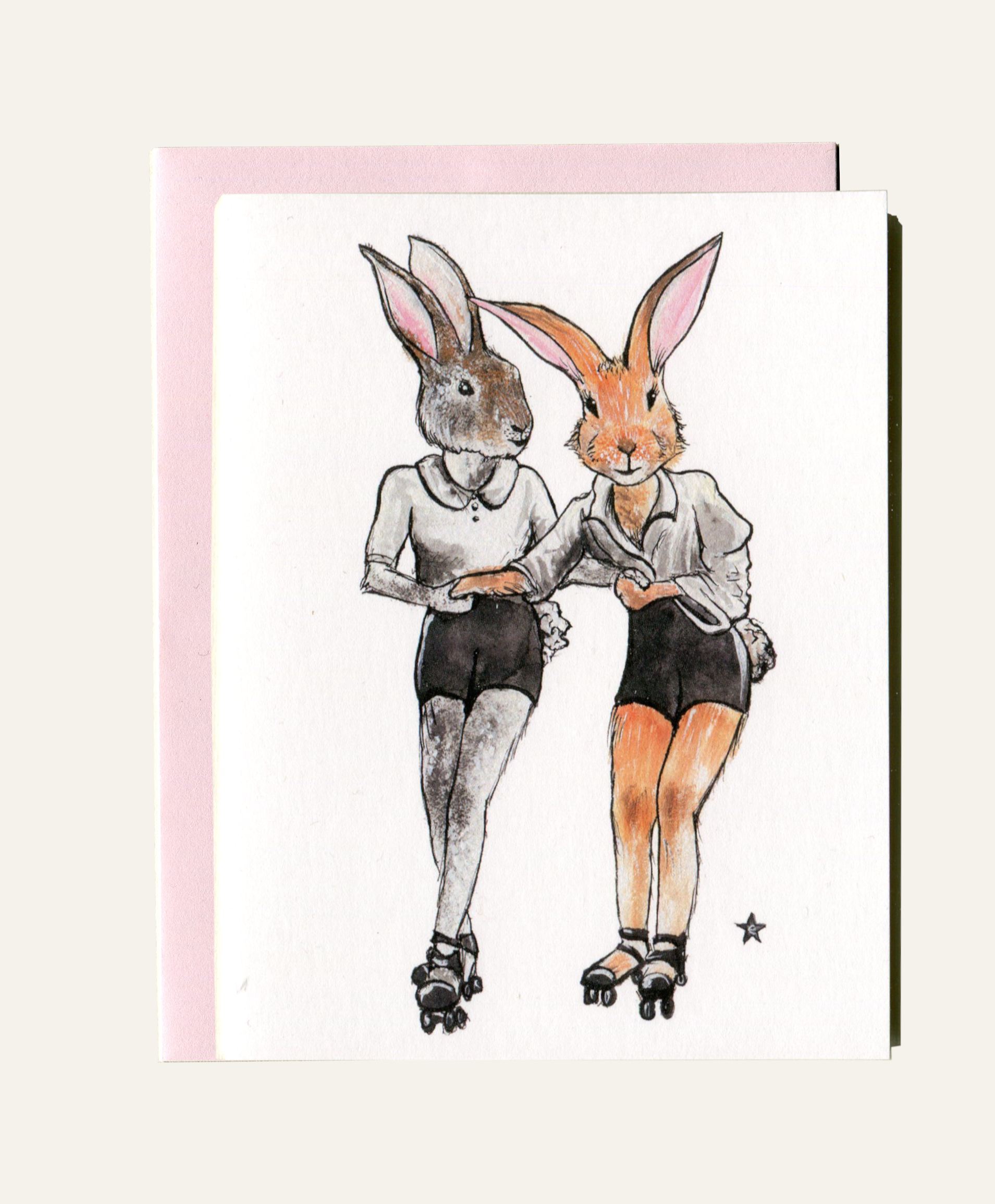 Darling Illustrations - Wholesale Love Card - You're How I Roll - Bunny Rabbit Notecard5