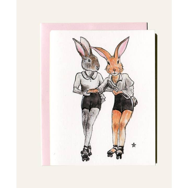 Darling Illustrations - Wholesale Love Card - You're How I Roll - Bunny Rabbit Notecard5