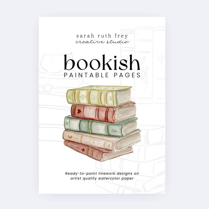 Sarah Ruth Frey - Wholesale Sketchbook/Sketchpad - Bookish Paintable Pages | Watercoloring Set